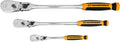 GEARWRENCH 3 Pc. 1/4', 3/8' & 1/2' Drive 90 Tooth Dual Material Locking Flex Head Ratchet Set - 81298T, Multi, One Size