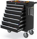 7 Drawers Metal Rolling Tool Chest, Portable Storage Tool Box with Wheels, Toolbox on Wheels for Warehouse, Garage, Repair Shop and Tool Room