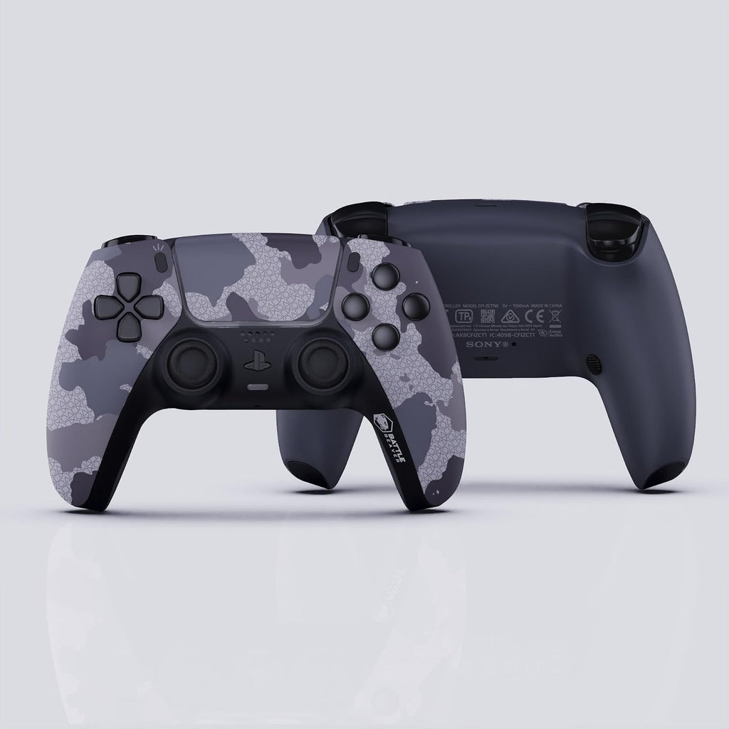 Battle Beaver SmartPad FPS Controller for PS5 with Rumbles Out, TMR, X/O Rear Buttons, Smart Triggers, Smart Bumpers, Full SmartPad, Carrying Case White/Black Buttons