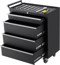 4-Drawer Tool Chest With Wheels, Rolling Tool Cart With Caster Wheels, Sliding Drawers and Protective Liner, Lockable Storage Cabinet for Garage, Workshop, Warehouse
