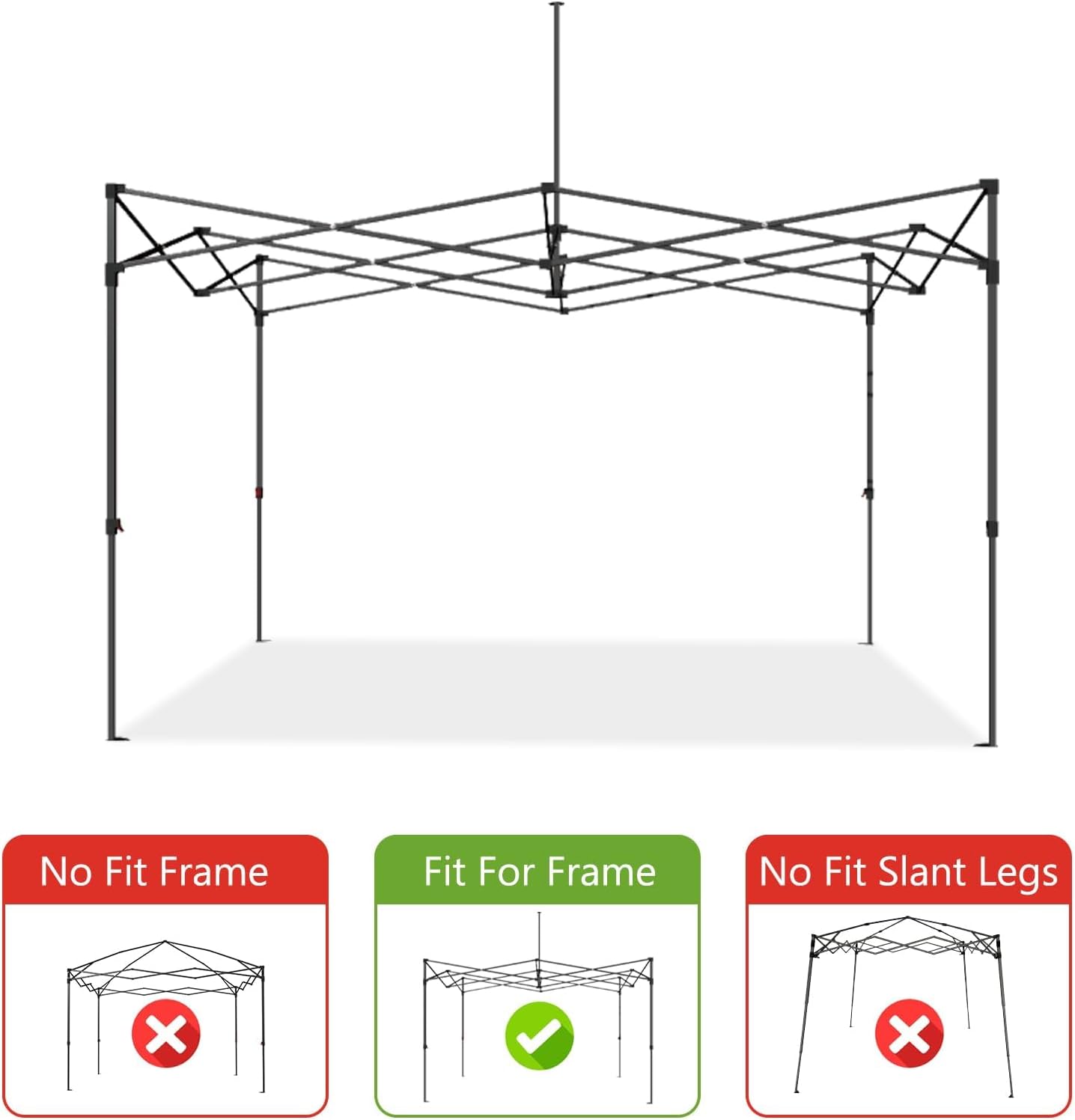 ABCCANOPY Replacement Canopy Top for Pop Up Canopy Tent (10x15, Black)