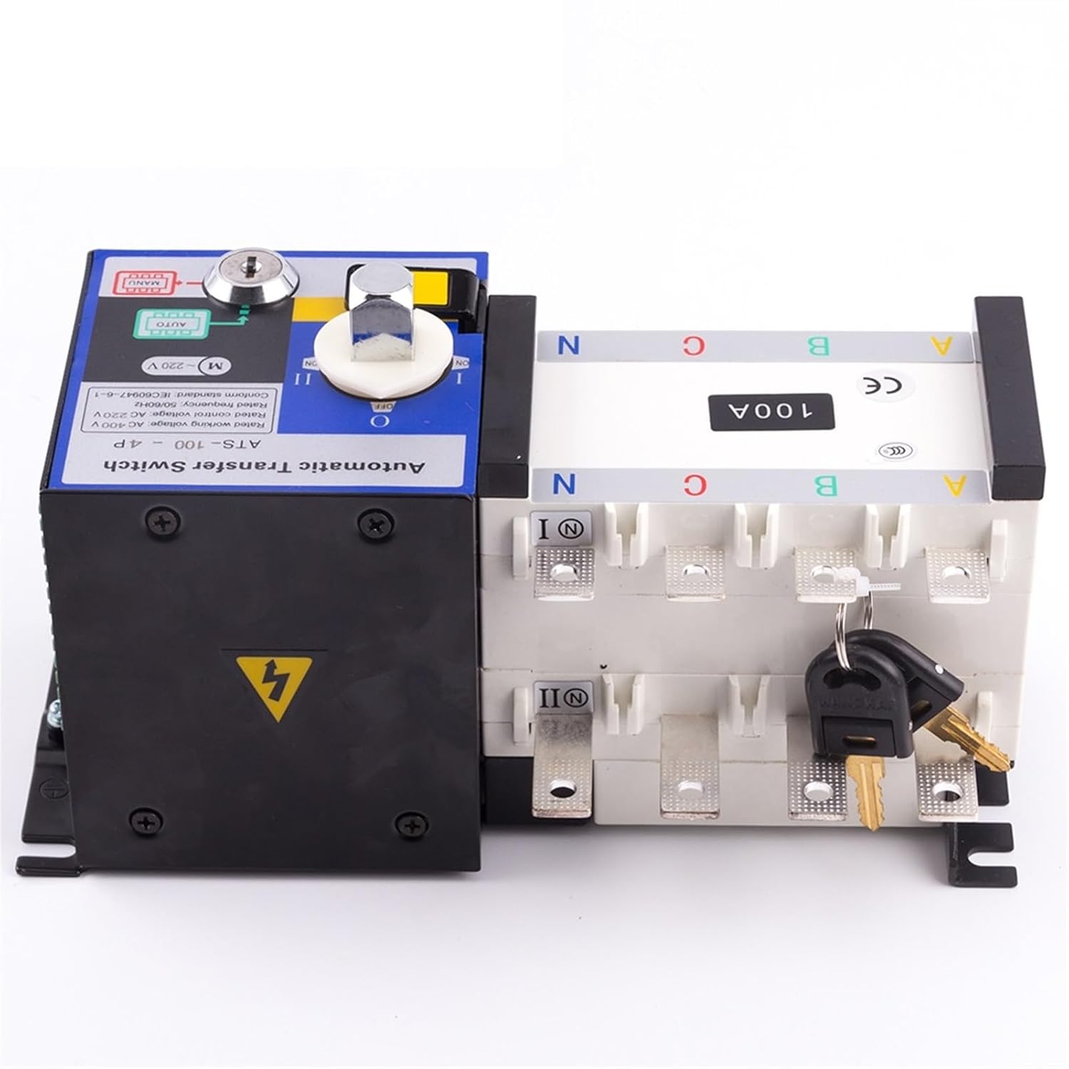 4P 100A Universal ATS Automatic Transfer Switch Dual Power Transfer Switch AC Diesel Generator Part Single Three Phase