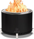 HGD 19.5' Smokeless Firepit with Stand, Stainless Steel Wood Burning Fire Pit for Friends & Family Gatherings, Secondary Combustion Outdoor Patio Stove for Garden BBQ & Bonfire (Black)