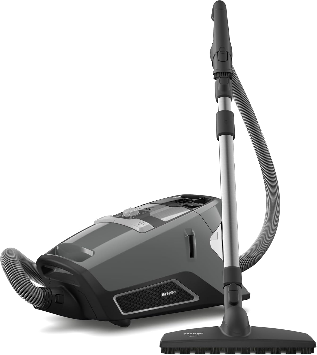 Miele Blizzard CX1 Pure Suction Bagless Canister Vacuum Cleaner with AllTeQ Universal Floorhead and Parquet Twister Floorhead, 1200 W, Graphite Gray – 10829430