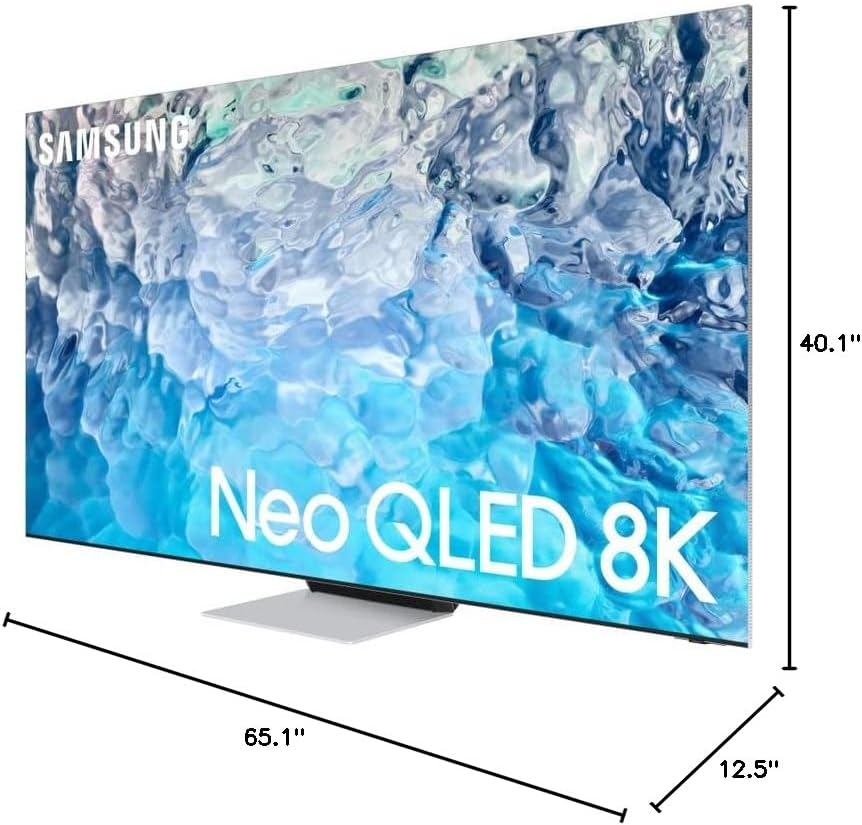 SAMSUNG QN75QN900BFXZA 75' 8K QLED UHD HDR Smart Infinity-Screen TV with a Additional 2 Year Coverage by Epic Protect (2022) (Used)