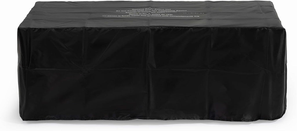 Outdoor Fire Pit Table Propane Gas Fire pits Outdoor Fireplaces 42'' Rectangular Firepit Table, 50,000 BTU Fire Table for Patio Set, White&Blue Glass, Tank Required to Be Kept Outside, Grey.