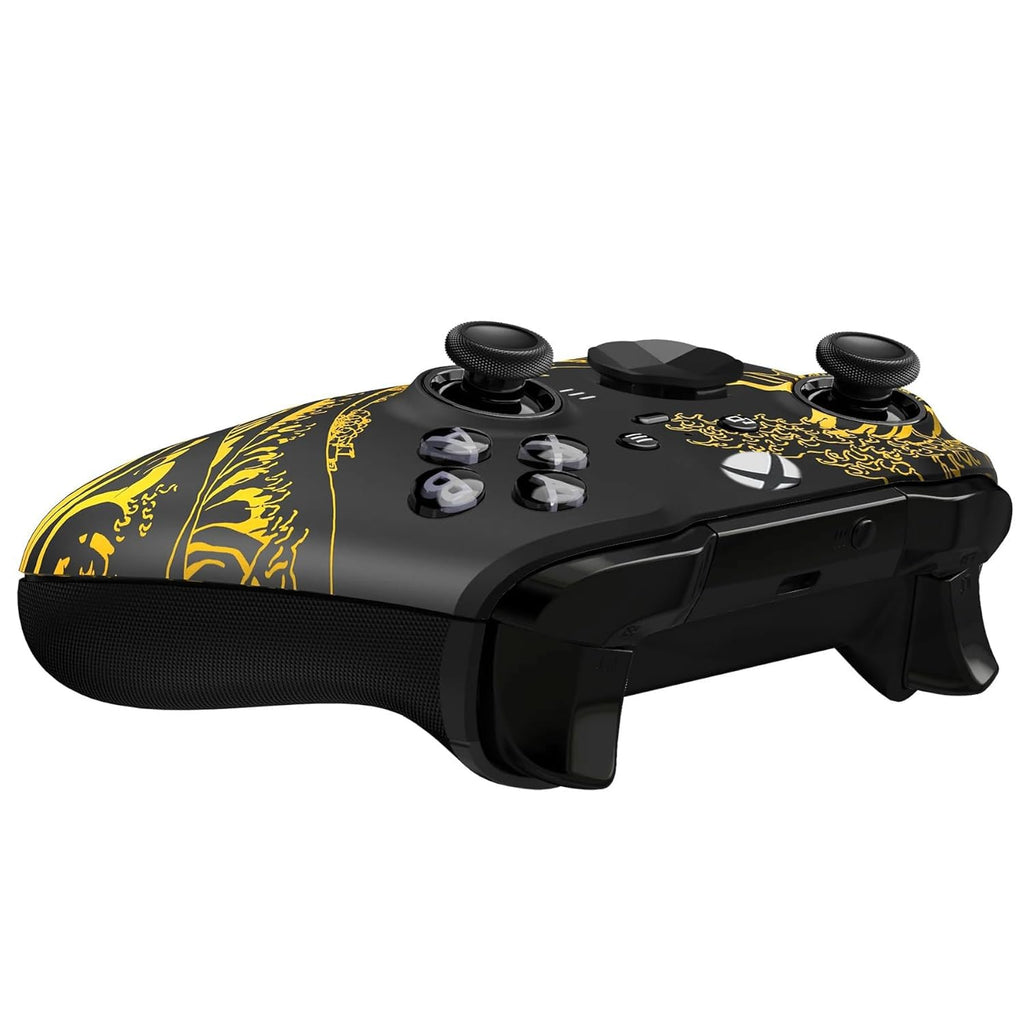 Custom Controllerzz Elite Series 2 Controller Compatible With Xbox One, Xbox Series S, and Xbox Series X (Golden Waves)