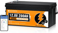 ECO-WORTHY 3584Wh 12V 280Ah LiFePO4 RV Battery w/Bluetooth & Low Temp Cutoff - Built-in 200A BMS - Deep Cycle for Camper, Trailer, Off-Grid, Solar System