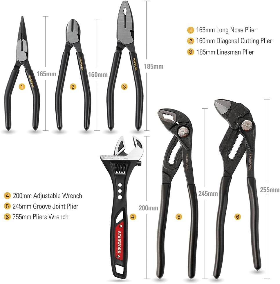 STARWORK TRUE MECHANIC™ 324-Piece Mechanics Tool Set and Socket Set with 22oz Dragon One-Piece Rip Hammer w/Grip, Professional