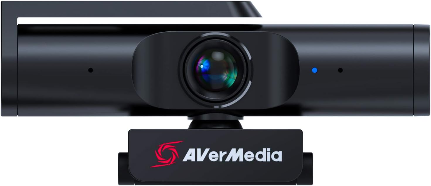 AVerMedia 4K webcam for PC, Gaming Camera for Streaming, Video Calls, Built-in Mic, Privacy Cover, for Teams, Google Meet, Zoom, OBS and more, for PC/Mac - PW513 Live Streamer CAM