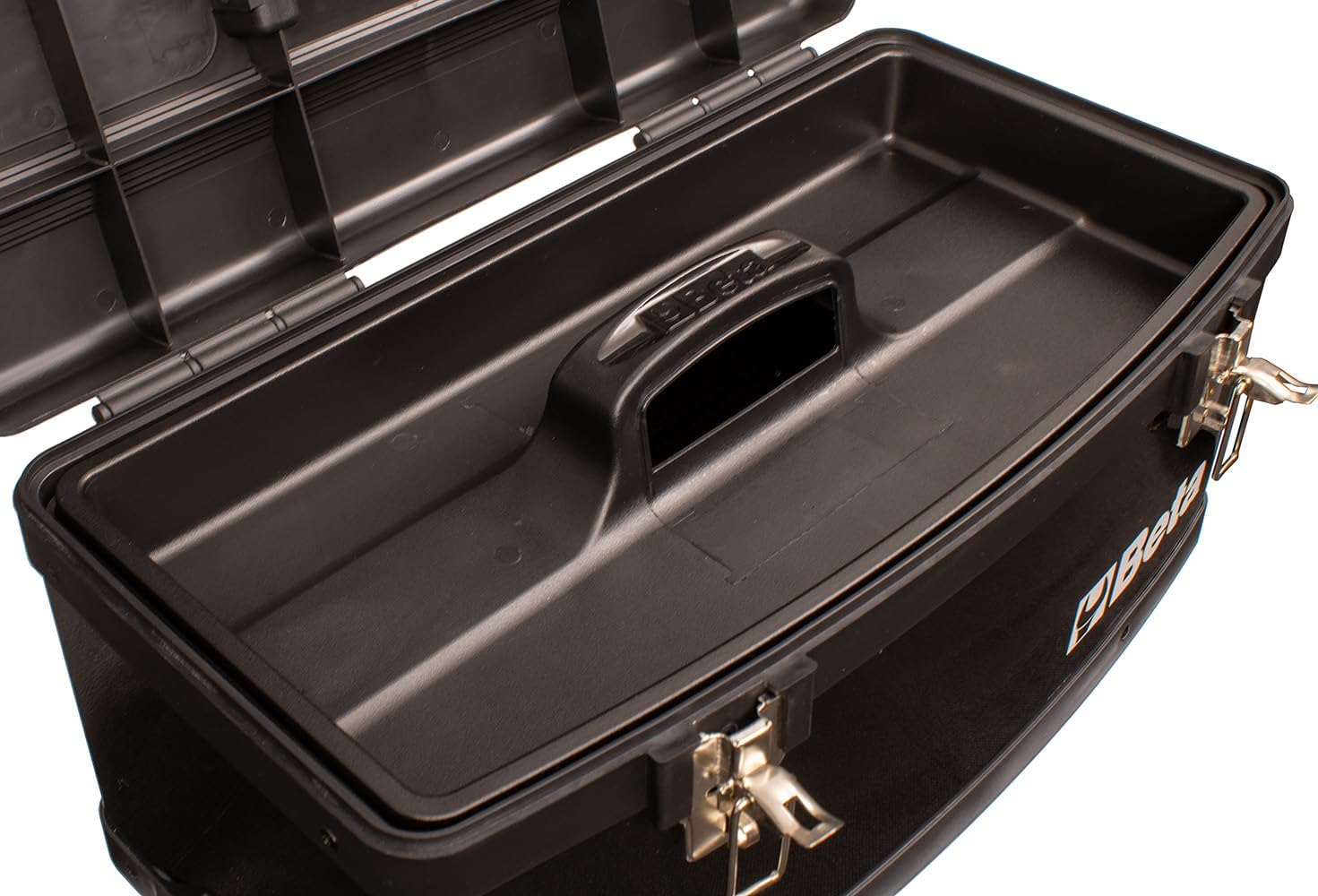Beta C41H Two-Module Rolling Metal Tool Chest, Detachable Metal Tool Box, Telescopic Handles, Black