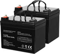 WEIZE 12V 35AH Deep Cycle Battery for Scooter Pride Mobility Jazzy Select Electric Wheelchair, Set of 2