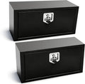 36 Inch Underbody Truck Tool Boxes, 2 Pack 36'x 14'x 16' Heavy Duty Steel Under Body Toolbox for Pick Up Truck RV, Under Bed Truck Tool Box with T-Handle Lock and Keys, Black (Pack of 2)