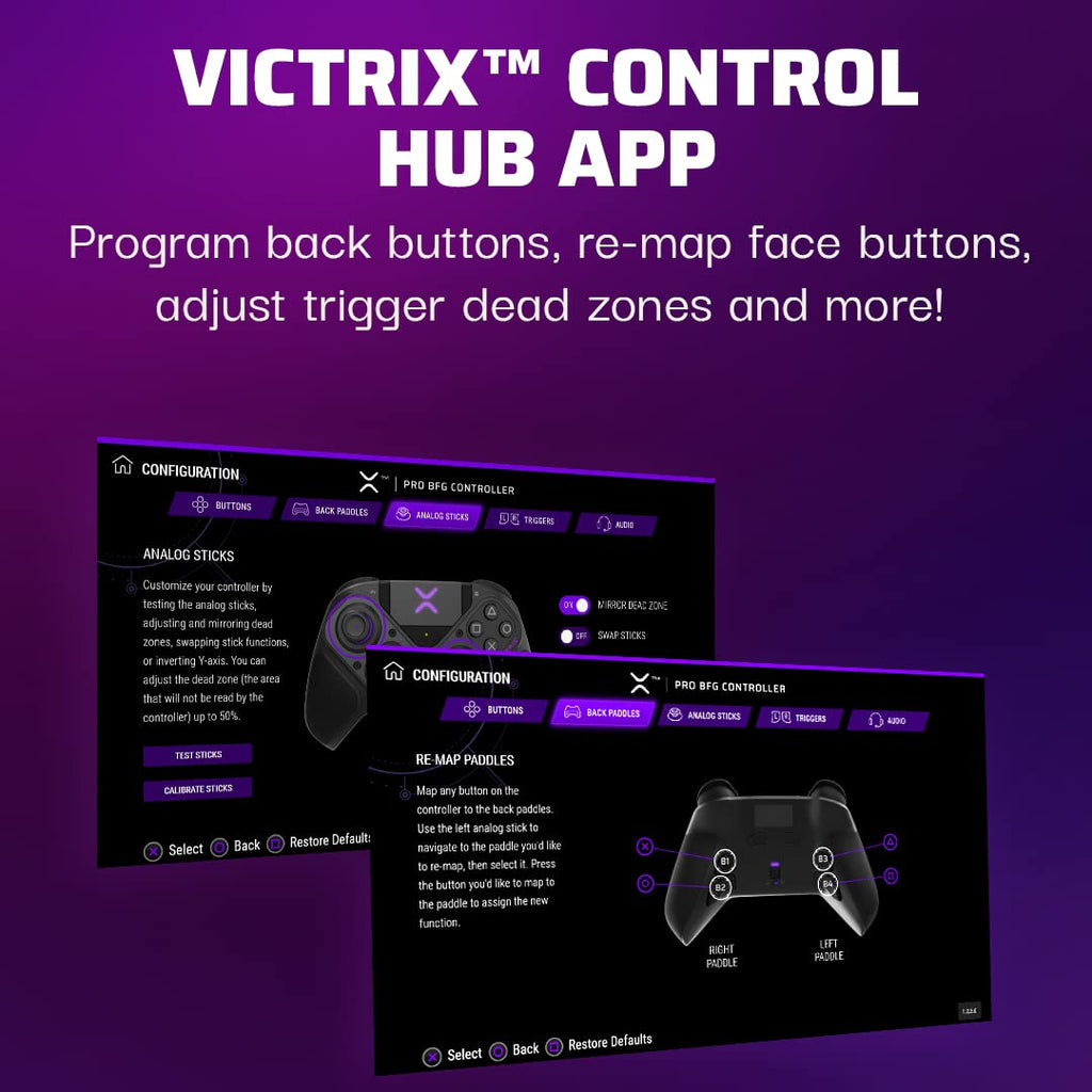 PDP Victrix Pro BFG Wireless Gaming Controller for Playstation 5 / PS5, PS4, PC, Modular Esports Gamepad, Remappable Buttons, Customizable Triggers/Paddles/D-Pad/Fightpad, PC App, Black