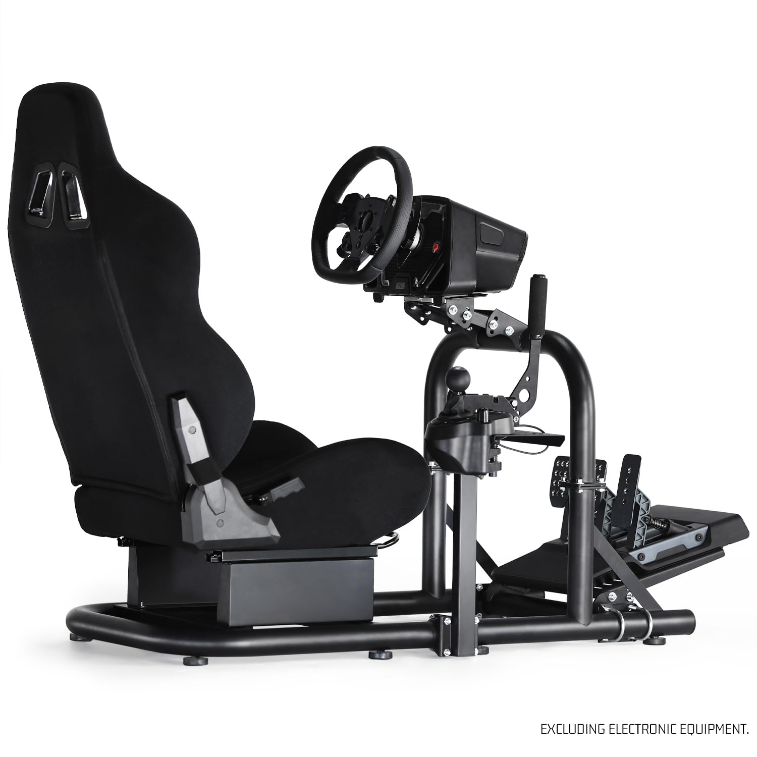 Anman Stability Racing Simulator Cockpit with Gaming Chair Fit for Logitech G27 G923,for Thrustmaster T248, for Fanatec CSL-DD Racing Wheel Stand Without Wheels,Shifter and pedals