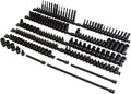 SUNEX 35145 3/8' Drive SAE & Metric 6 Point Standard & Deep with Universals, Star (E and Tamperproof), Triple Square, & Hex Bit, 145-Piece