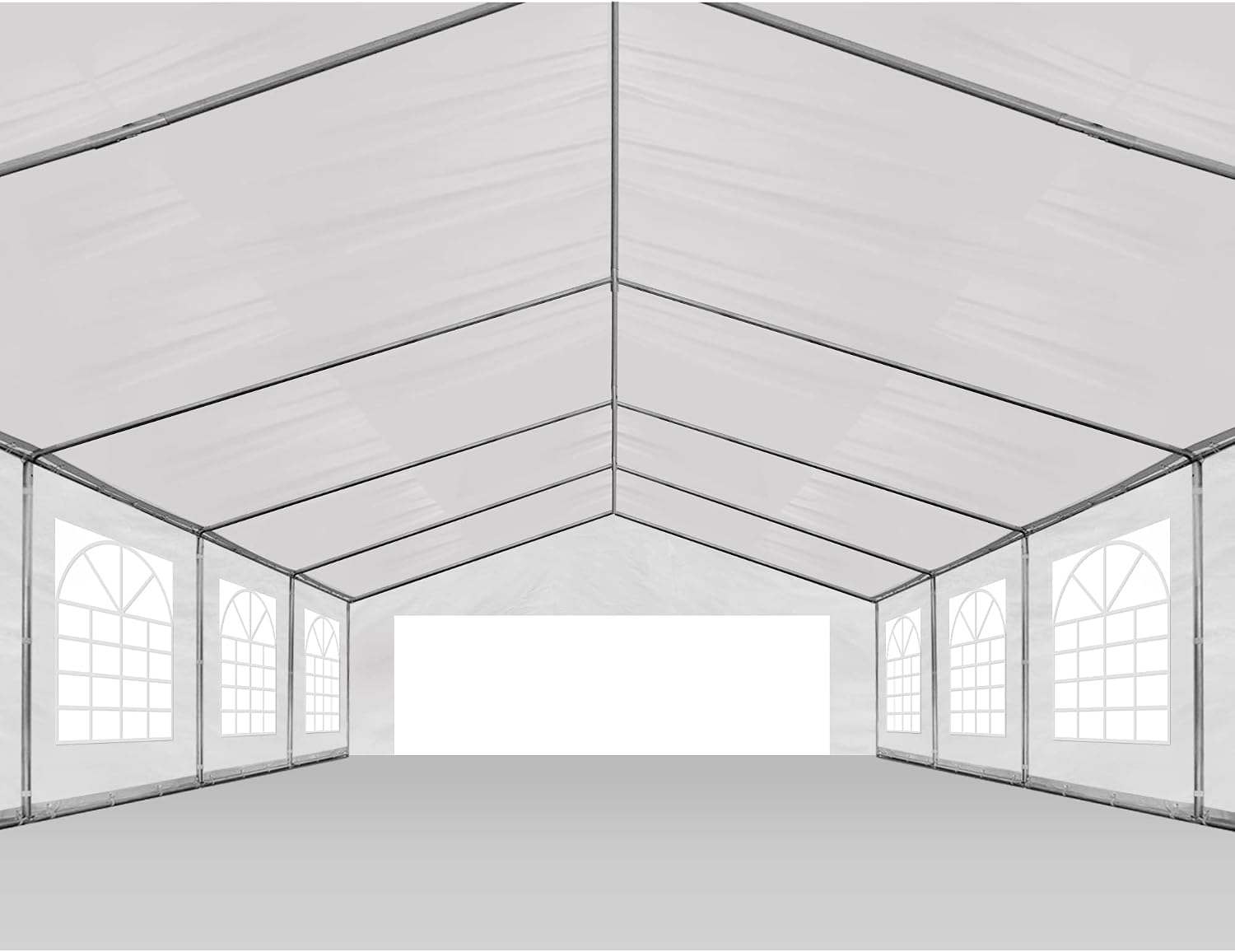AMERICAN PHOENIX Party Tent 16x32 ft Heavy Duty Canopy Shelter for Wedding Event Fair Roof with Removable Sidewalls and Windows White (16x32 - PE/White)