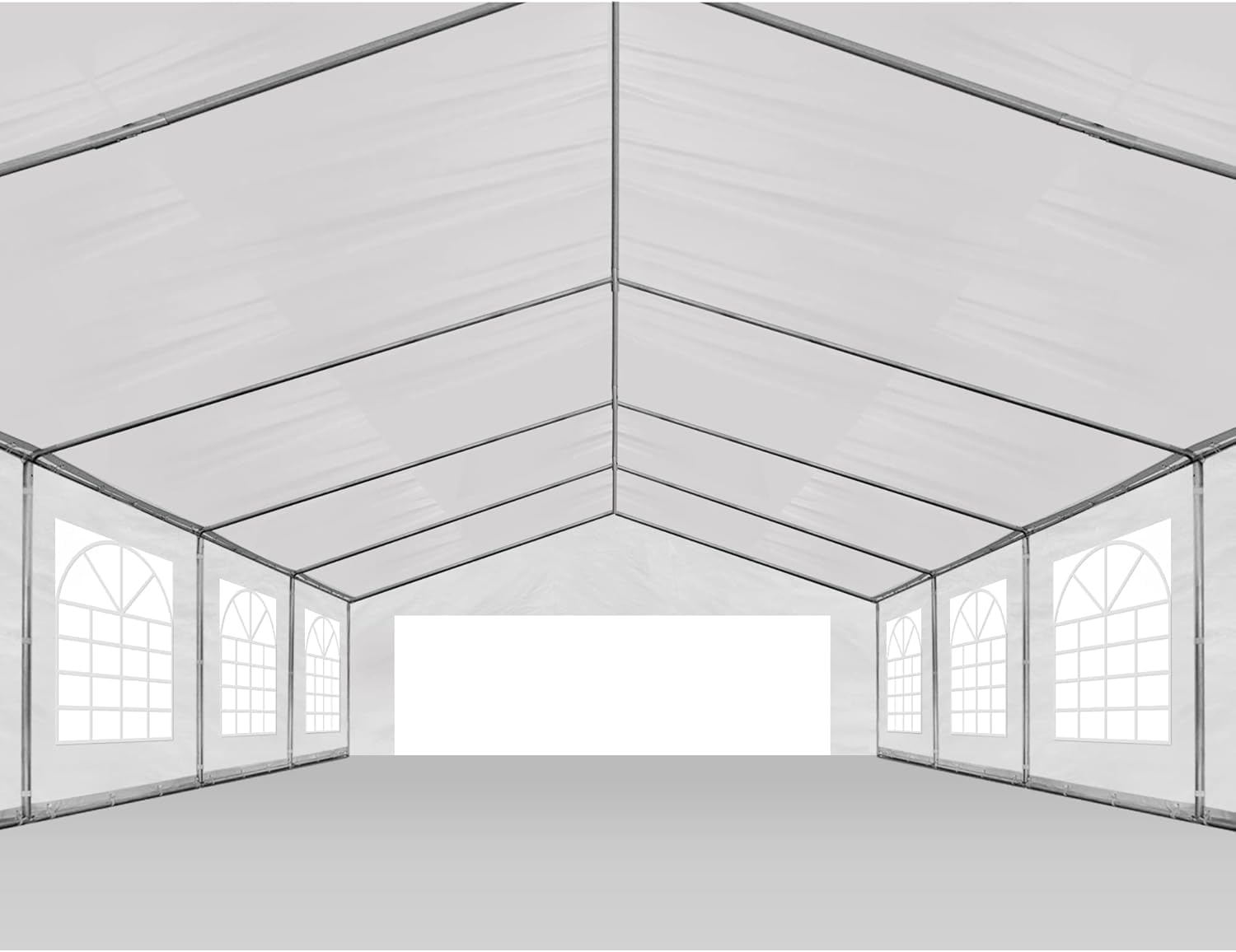 AMERICAN PHOENIX Party Tent 16x32 ft Heavy Duty Canopy Shelter for Wedding Event Fair with Roof Removable Sidewalls and Windows White (16x32 - PE/w Blue)
