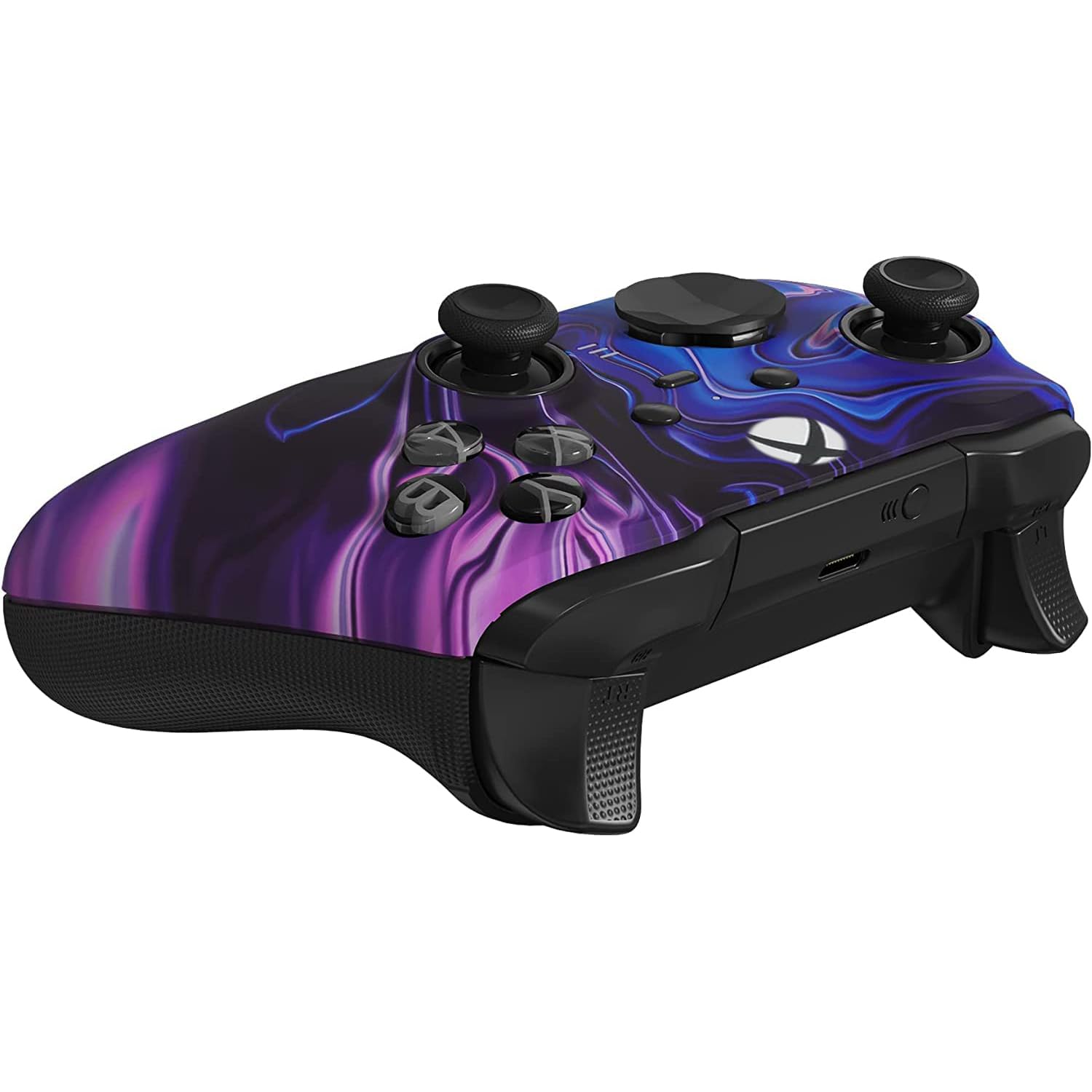 Custom Controllerzz Custom Elite Series 2 Controller Compatible With Xbox One, Xbox Series S, and Xbox Series X (Blue & Purple Swirl)