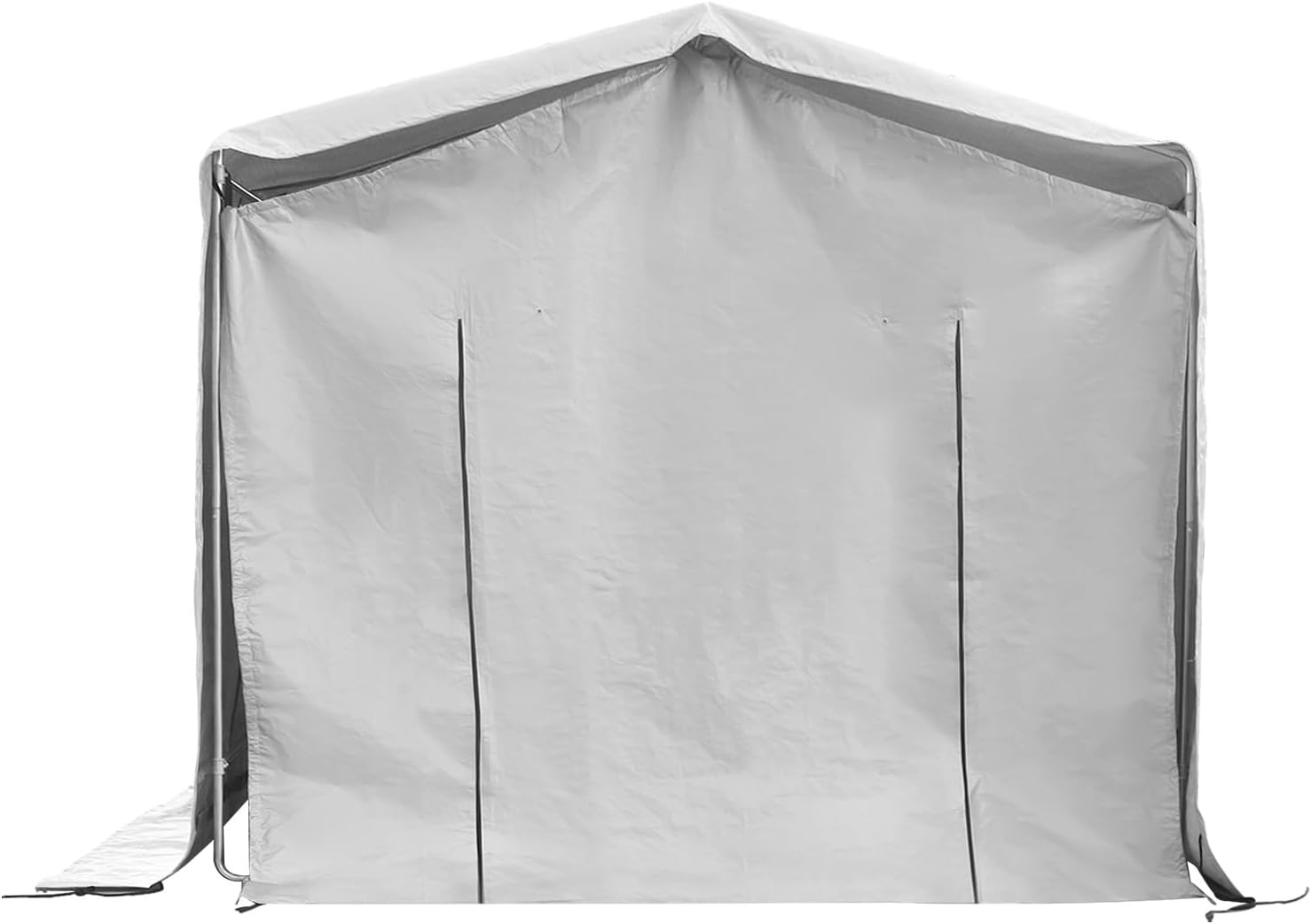 8X8Ft Portable Car Port with Roll-Up Windows Reinforced Portable Garage Heavy Duty Carport Shelter Car Canopy for Outdoor Garden (Grey, 8x8x8Ft)