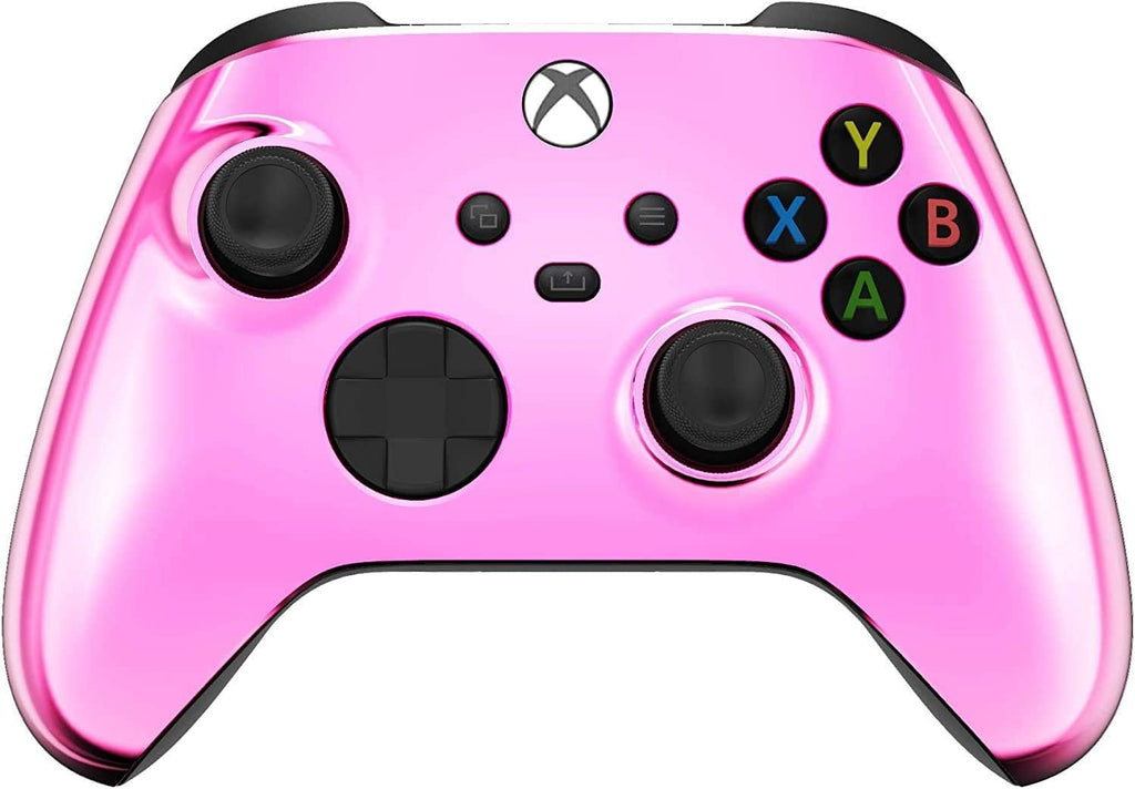Custom Controllerzz Wireless Controller for Microsoft Xbox Series X/S & Xbox One - Custom Soft Touch Feel - Custom Xbox Series X/S Controller (X/S Pink Chrome)