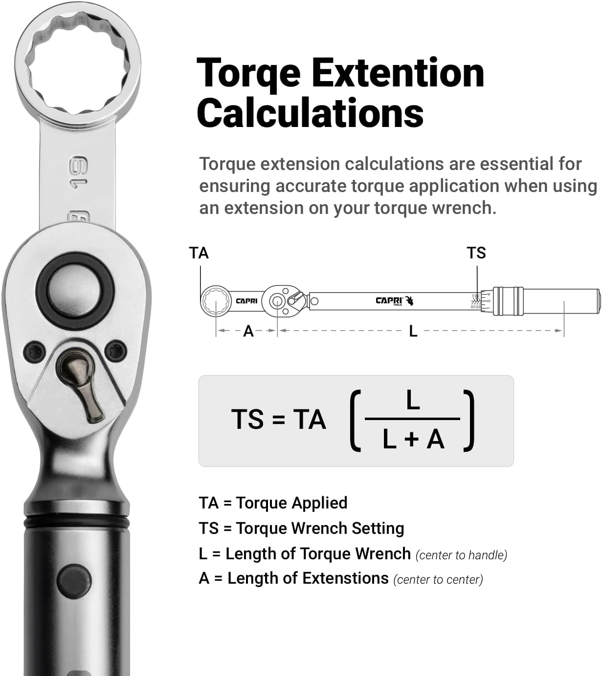 Capri Tools 1/2 in. Drive Torque Adapter Set, 12-Point Box End, 14 to 24 mm, Metric, 9-Piece with Mechanic's Tray