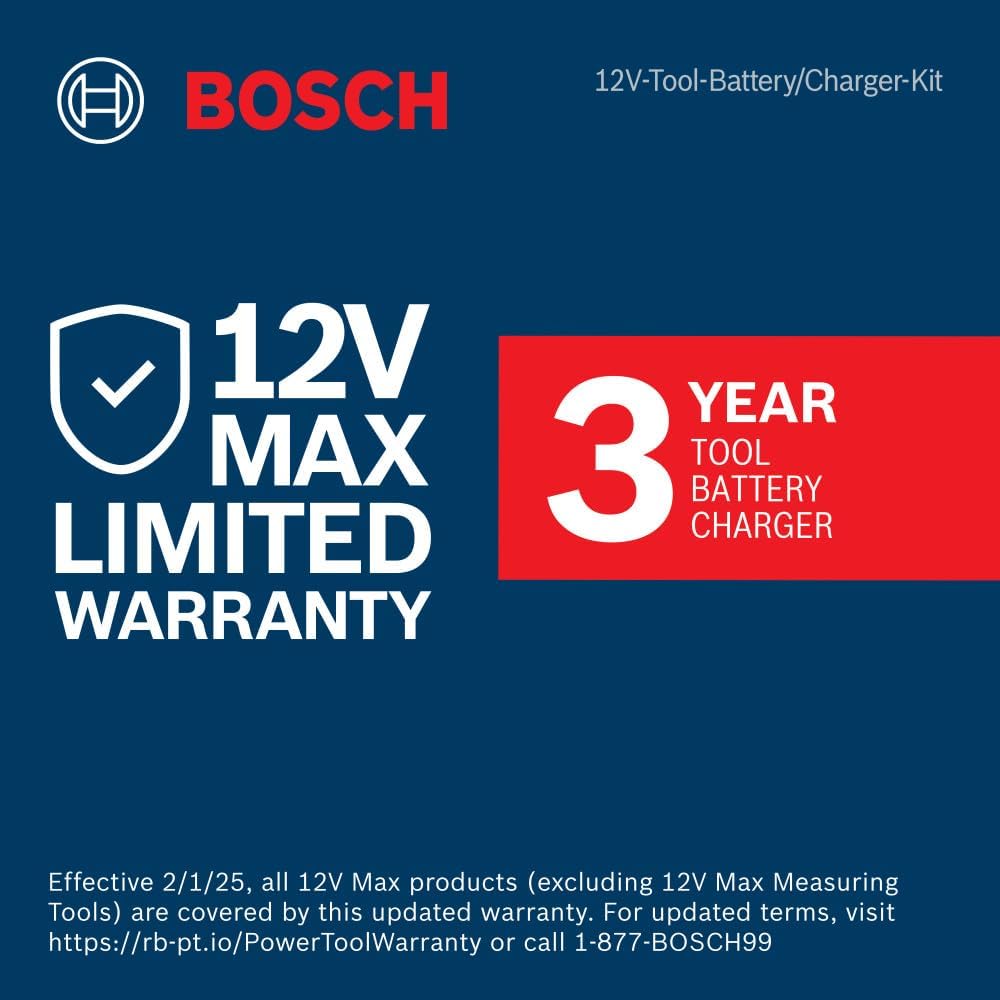 Bosch GXL12V-220B22 12V Max 2-Tool Combo Kit with 3/8 In. Drill/Driver, 1/4 In. Hex Impact Driver and (2) 2.0 Ah Batteries