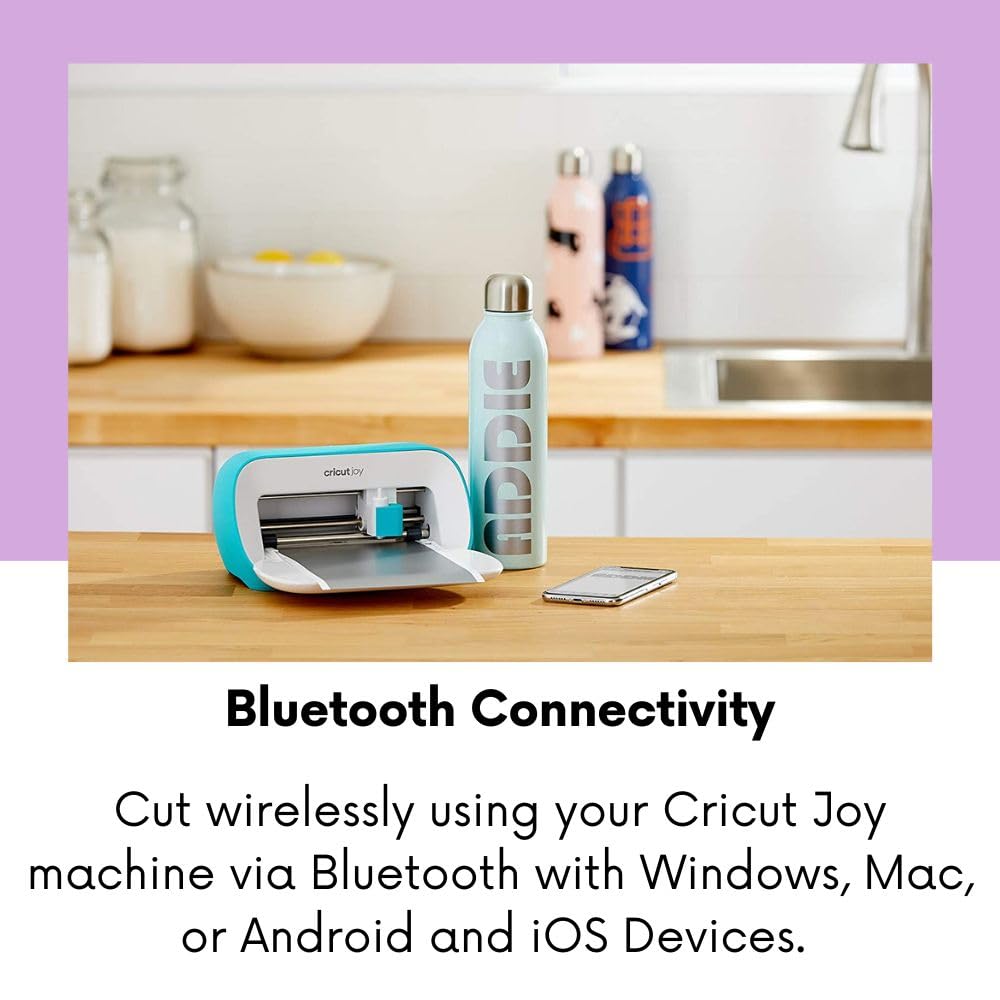 Cricut Joy Machine with Card Kit, Sampler Smart Vinyl Roll, Cutting Mats and Tool Set Bundle - Compact Tool for DIY Craft Projects and Decals, Beginner Craft Cutting Machine with Starting Materials