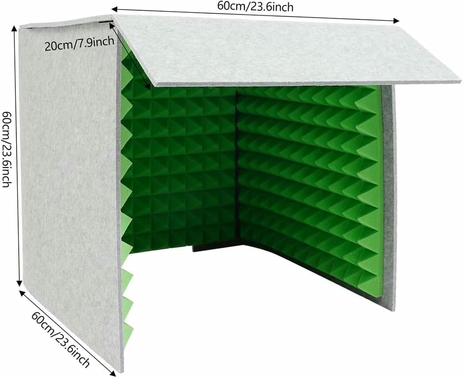 Music Desktop Soundproof Booth, Portable Recording Cover, Filter Vocal Sound Isolation Box, for Singing Gaming and Broadcasting