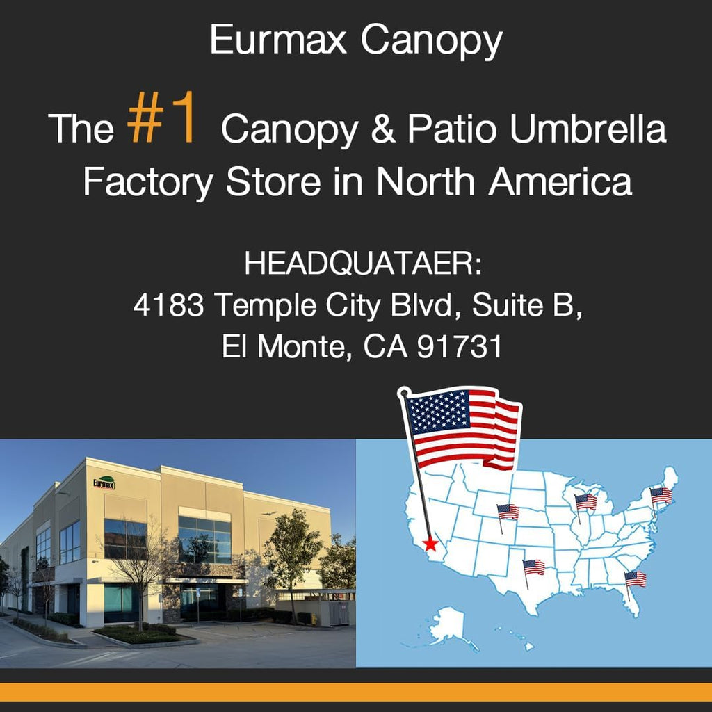 Eurmax USA 10x15 Pop Up Canopy Replacement Top,Universal Instant Canopy Cover ONLY,Heavy Duty UPF 50+ UV Protection,Water & Wind Resistant Tarp,30+ Colors Available,Bonus 4 Sand Bags (Yellow)