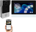 Smart Video Doorbell Intercom System with 7' Touch Screen Monitor, 2MP HD Camera with Night Vision, Two-Way Audio, RFID IC Card Access, Wi-Fi Tuya App Remote Unlock for Home Security