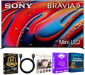 Sony BRAVIA 9 Mini LED QLED 4K HDR Google TV Bundle - XR Backlight Master Drive, Dolby Vision, 120Hz VRR w/ 24 Month CPS Protection Plan, UAX HDMI Cable, Streaming Bundle (75, Inches)