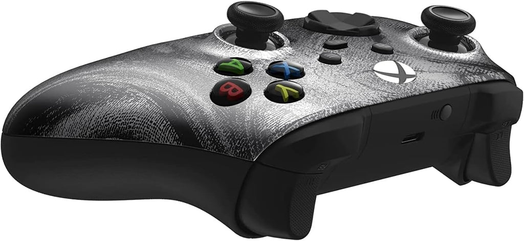 Custom Controllerzz Wireless Controller for Microsoft Xbox Series X/S & Xbox One - Soft Touch Feel - Custom Series X/S Controller (X/S Silver Swirl)