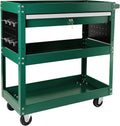 3 Tier Tool Cart Rolling Tool Chest on Wheels 1 Drawer Rolling Tool Box Organizer Removable Portable Tool Cabinet with Locking System for Garage Workshop Warehouse Repair Shop Green