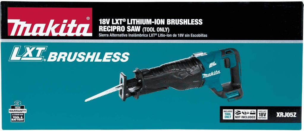 Makita XRJ05Z 18V LXT Lithium-Ion Brushless Cordless Recipro Saw, Tool Only