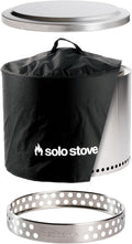 Solo Stove Bonfire Amazon Exclusive | Smokeless Fire Pit Bundle with Stand, Lid, Shelter & Ash Pan | Ideal for 4–6 People | Stainless Steel Wood Burning Camping Pit – 19.5' Wide, 34lbs