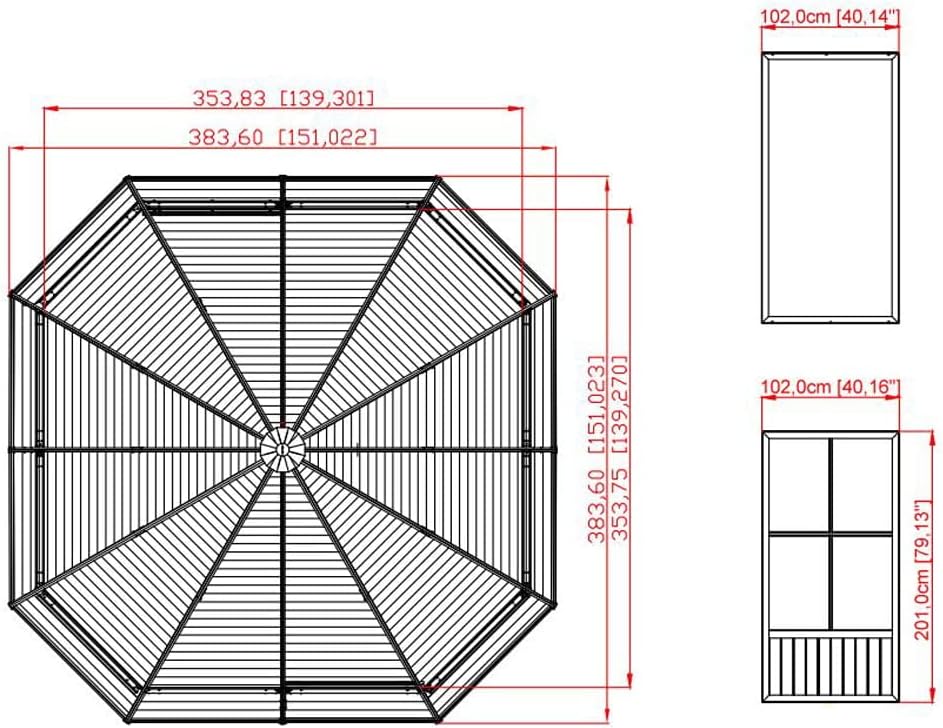 Sojag Outdoor 12' x 12' Charleston Solarium Outdoor Sunroom with Mosquito Nets