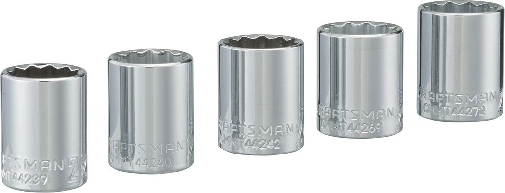 CRAFTSMAN Socket Set, 1/2 Inch Drive, MM, 5 Piece (CMMT34574) (Pack of 4)