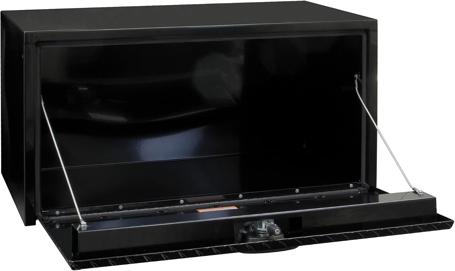 Buyers Products 1702503 Black Steel Underbody Truck Box - Weatherproof Storage Container with Aluminum Diamond Tread Door & Compression Latch, 18 x 18 x 30 Toolbox for Trucks and Trailers, Made in USA