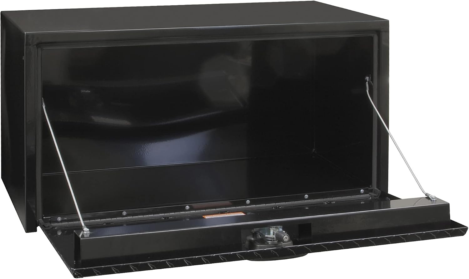 Buyers Products 1702505 Black Steel Underbody Truck Box - Weatherproof Storage Container with Aluminum Diamond Tread Door & Compression Latch, 18 x 18 x 36 Toolbox for Trucks and Trailers, Made in USA