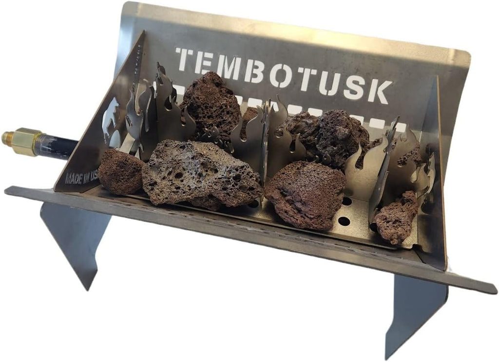 The Fire Pit by TemboTusk. Flatpack, Propane Gas Powered, Stainless Steel Body, All in One Carry Bag.