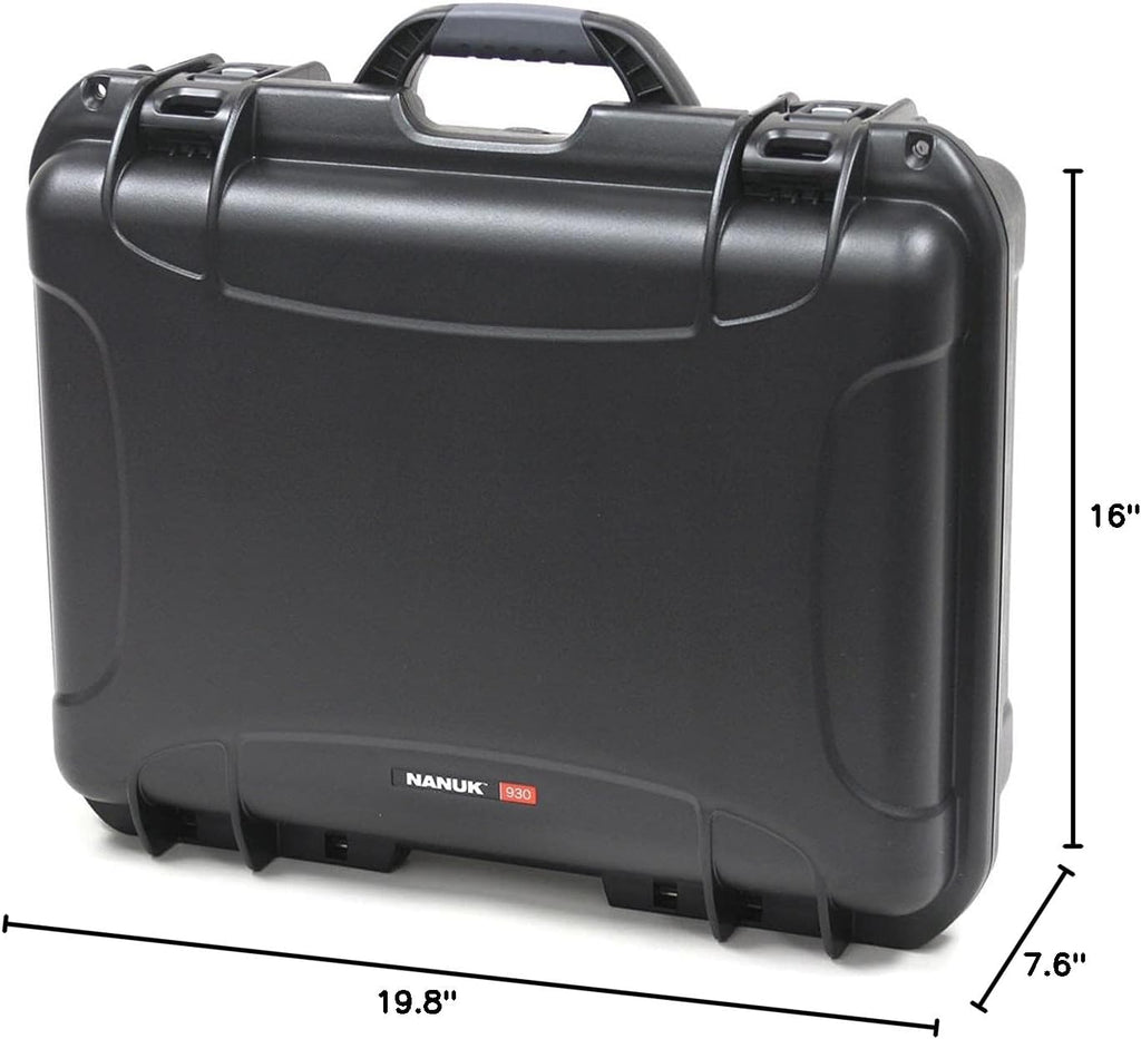 NANUK 930-1001 Waterproof Hard Case with Foam Insert - Black