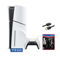 PlayStation 5 Slim Disc 3TB SSD Edition Bundle with The Last of Us Remastered and Mytrix 8K HDMI2.1 Cable - PS5, White
