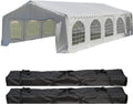 DELTA 32'x16' Budget PE Party Tent - B Model, Free (2) Long Storage Bags, Tents for Parties Large Commercial Canopy Wedding Event Tents with Removable Sidewalls for Patio Outdoor Events