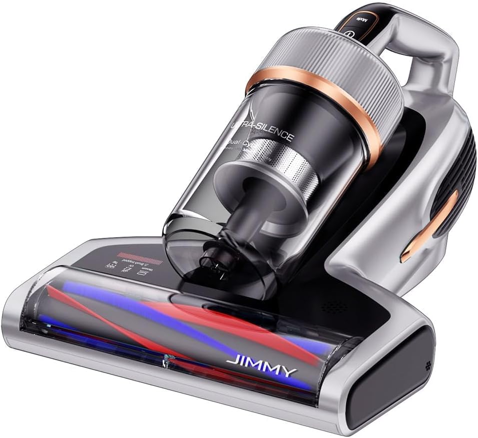 Jimmy BX7 Pro Mattress Vacuum Cleaner, Bed Vacuum Cleaner with UV-C & Ultrasonic & 5s Quick Heating, 16Kpa Suction 480W Handheld Vacuums for Dust & Pet Hair with HEPA(Gray, Corded)