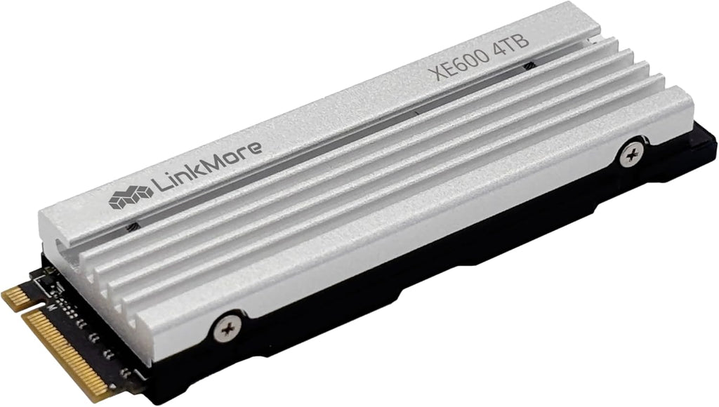 LinkMore XE600 4TB M.2 2280 SSD, PCIe Gen4 NVMe Internal Gaming Solid State Drive with Heatsink, Up to 7200 MB/s, Compatible with PlayStation 5, PS5