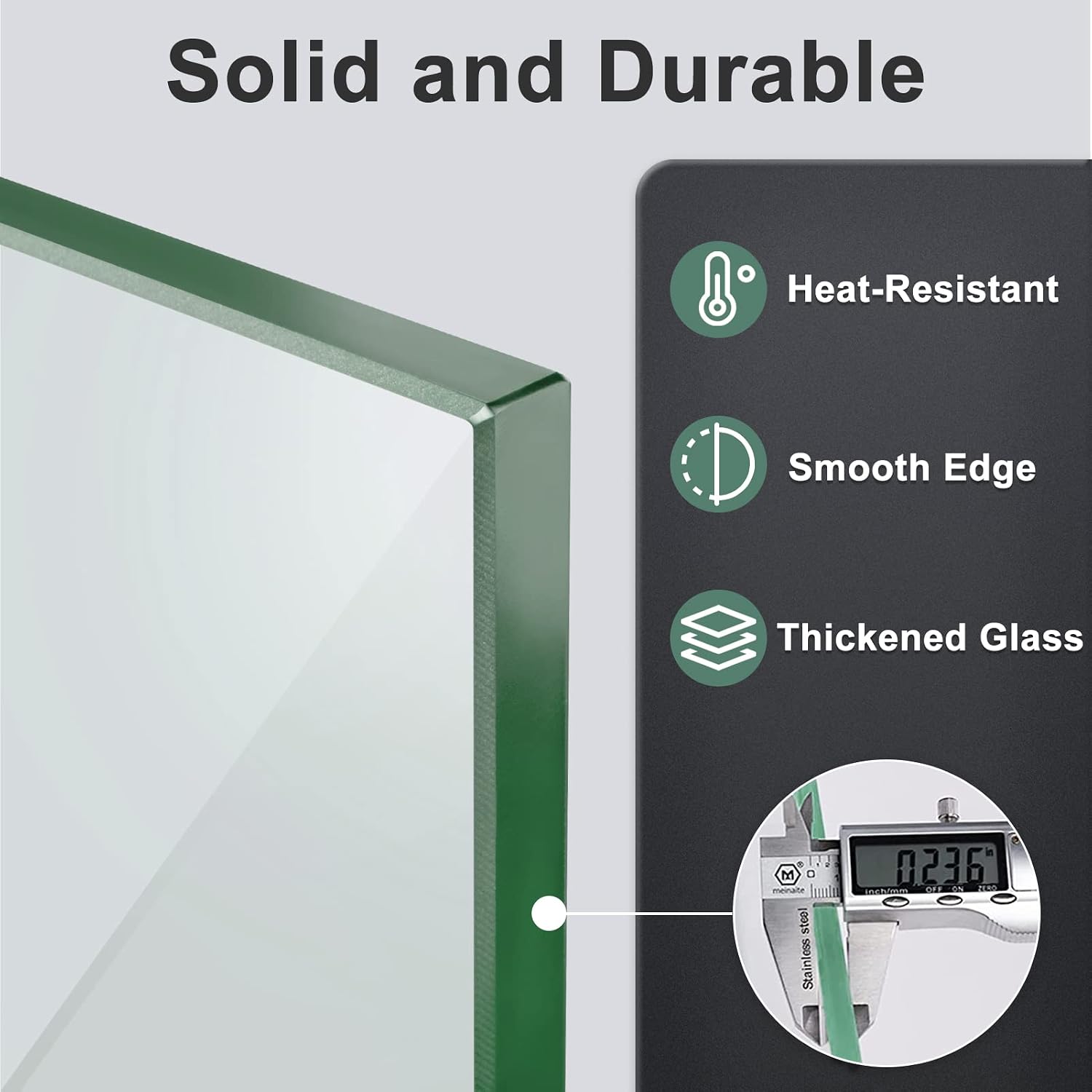 GASPRO 41.5 x 11.5 Inch Glass Wind Guard for Rectangular Fire Pit Table, Thick and Sturdy Tempered Glass Panel with Hard Aluminum Corner Bracket & Rubber Feet, Easy to Assemble