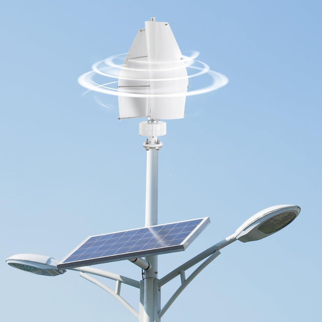 Vertical Axis Wind Turbine 100w Wind Generator 12V Permanent Magnet Generator Vertical Axis 2-Blades For Home, Corporate And Industrial W/Controller
