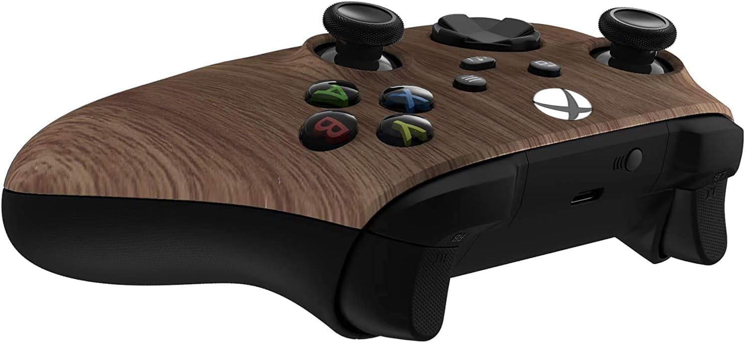 Custom Controllerzz Wireless Controller for Microsoft Xbox Series X/S & Xbox One - Custom Soft Touch Feel - Custom Xbox Series X/S Controller (X/S Wood)