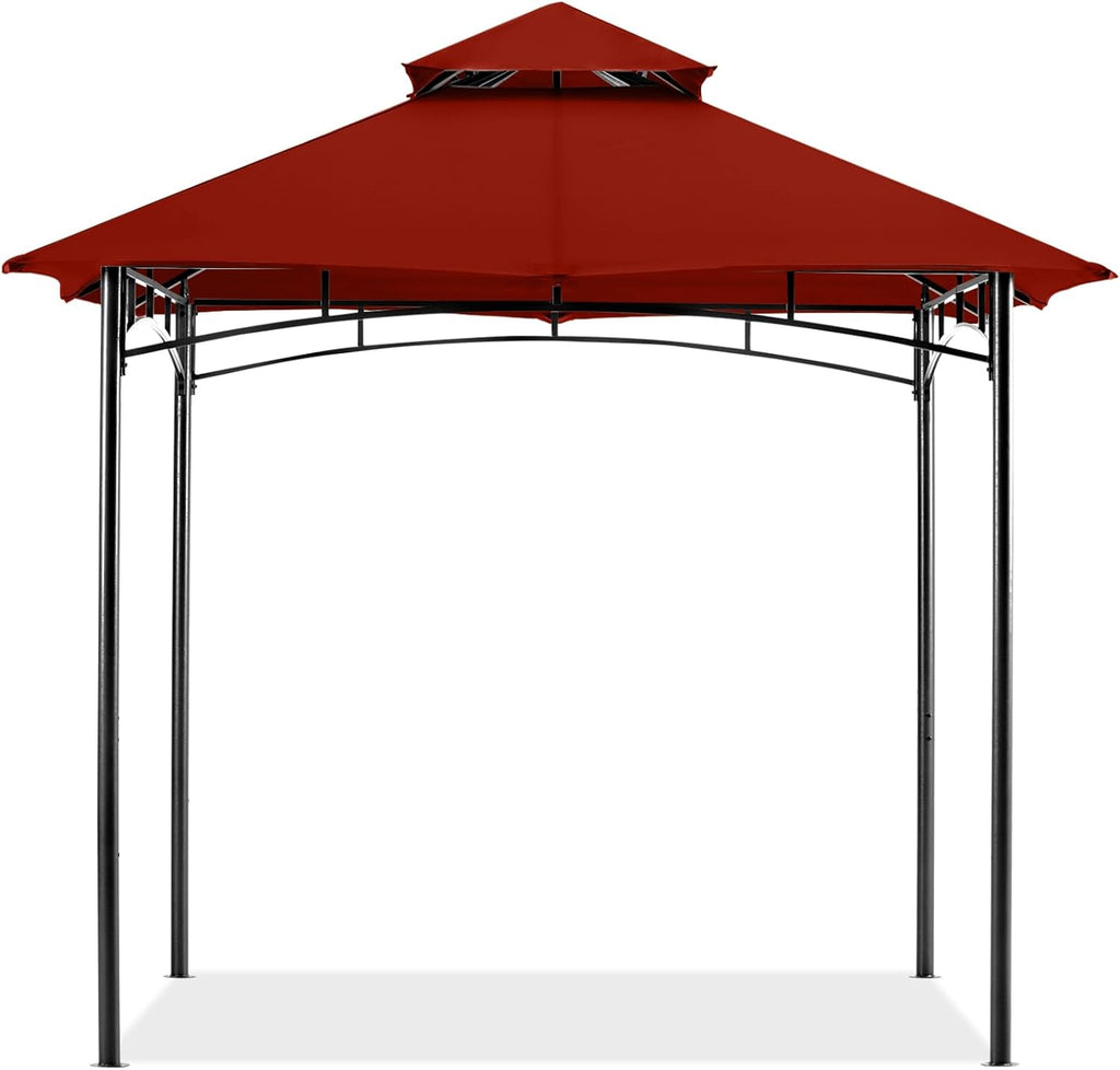 MASTERCANOPY Outdoor Garden Gazebo for Patios with Stable Steel Frame (9x9, Rust Red)